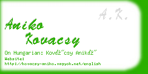 aniko kovacsy business card